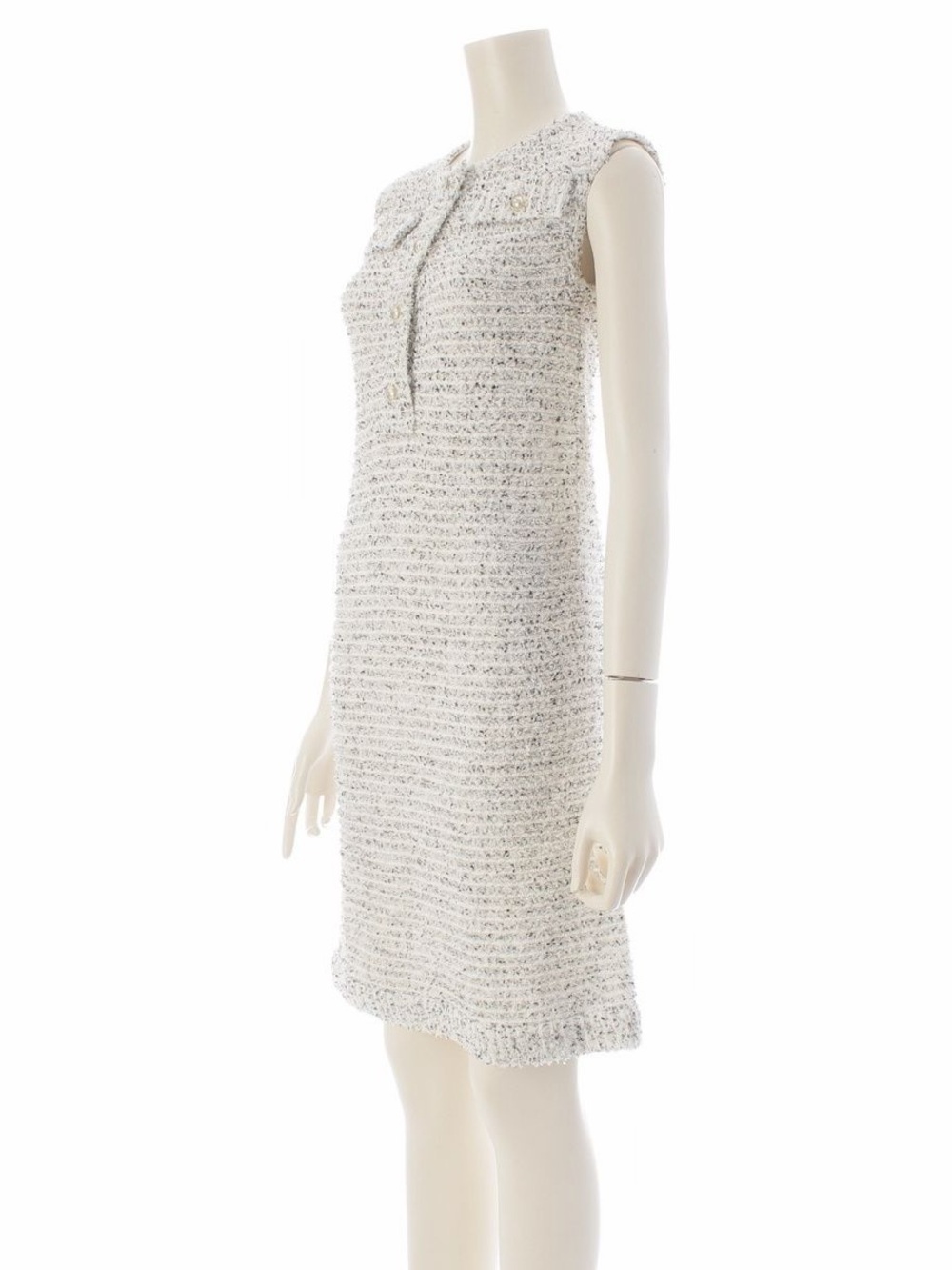 CHANEL Seoul CC Buttons Lesage Tweed Dress / Size EU36 - Picture 2 of 10